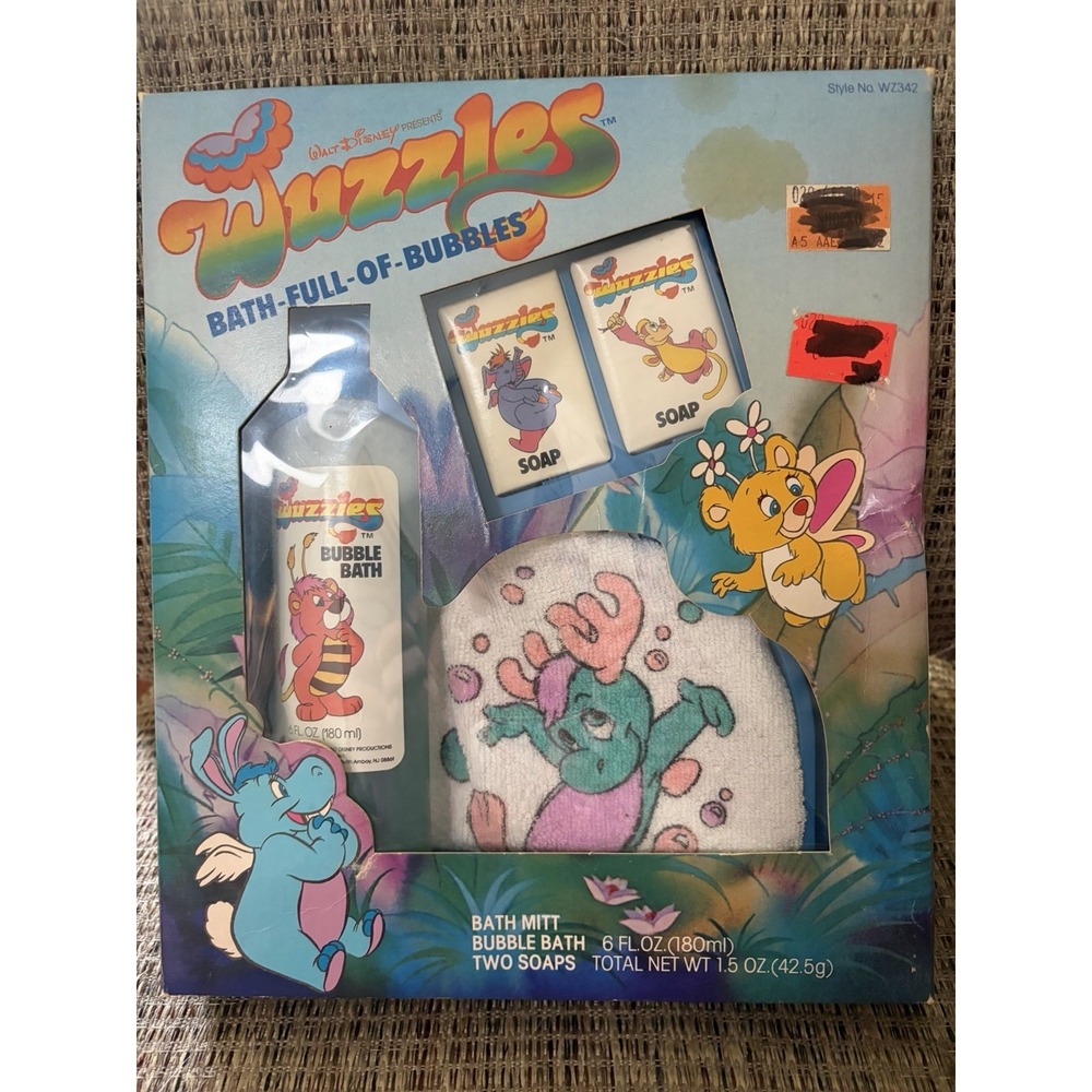NOS 80s Disney Wuzzles Bath Soap Set